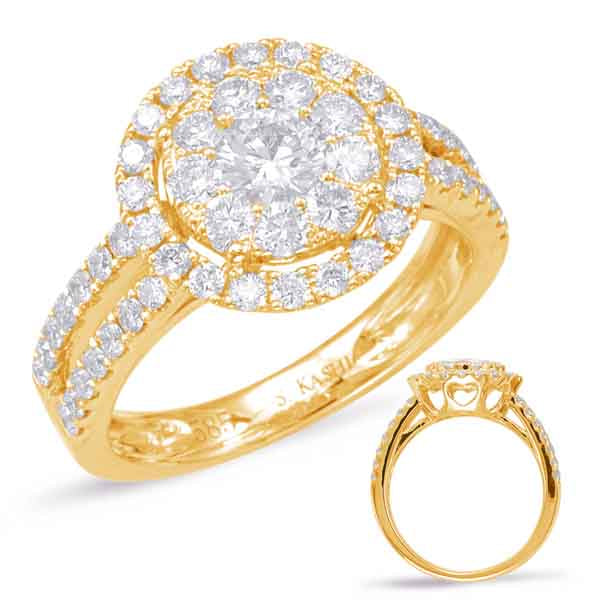 ELIE AZZI 1.25 ctw. YELLOW GOLD DIAMOND FASHION RING D4543YG