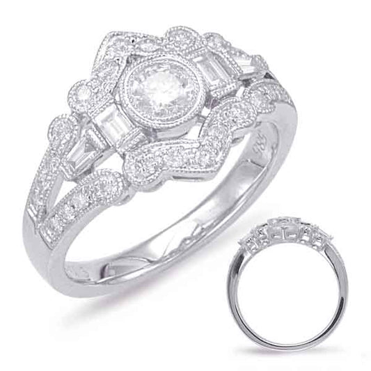 ELIE AZZI 0.72 ctw. PLATINUM DIAMOND FASHION RING D4544-PL