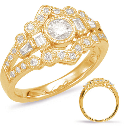 ELIE AZZI 0.72 ctw. YELLOW GOLD DIAMOND FASHION RING D4544YG