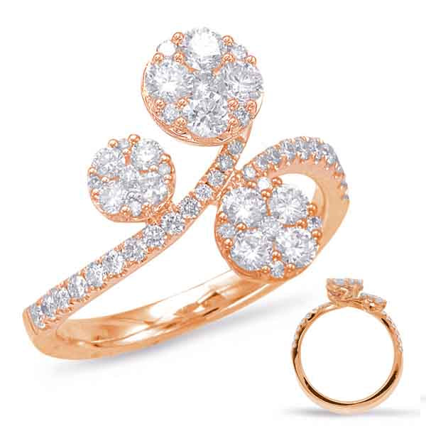 ELIE AZZI 0.89 ctw. ROSE GOLD DIAMOND FASHION RING D4545RG