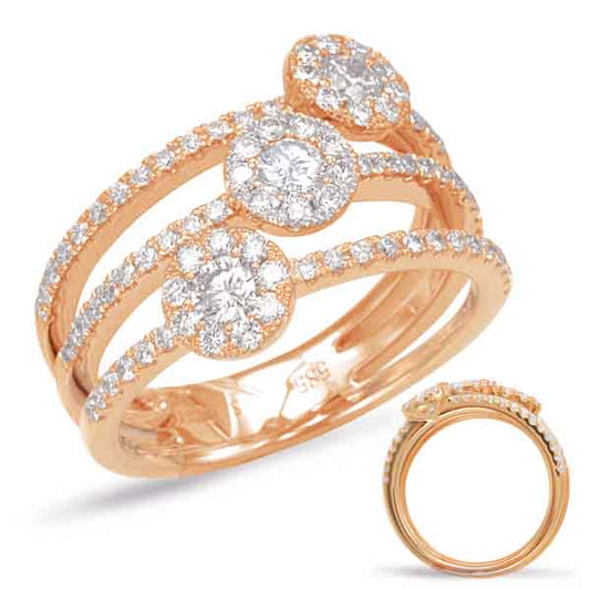 ELIE AZZI 0.95 ctw. ROSE GOLD DIAMOND FASHION RING D4547RG