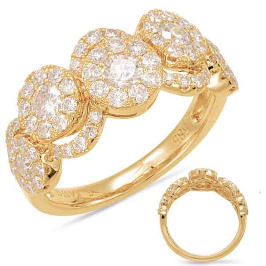 ELIE AZZI 1.35 ctw. YELLOW GOLD DIAMOND FASHION RING D4548YG