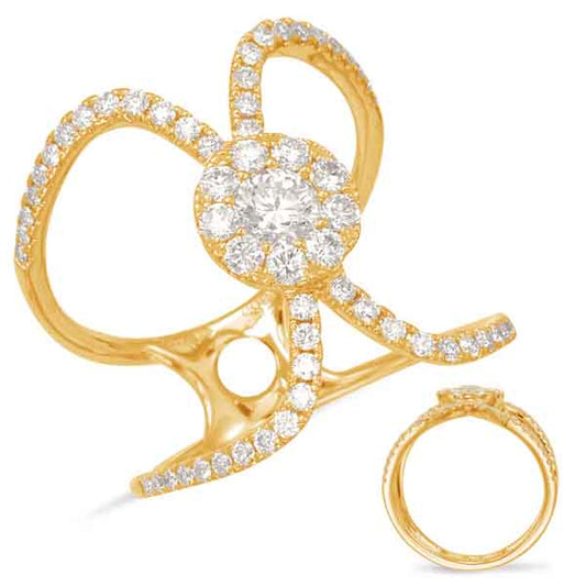 ELIE AZZI 0.91 ctw. YELLOW GOLD DIAMOND FASHION RING D4550YG