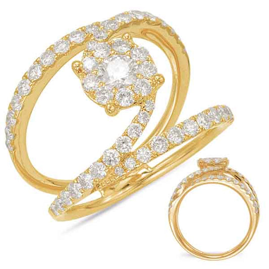 ELIE AZZI 1.27 ctw. YELLOW GOLD DIAMOND FASHION RING D4551YG