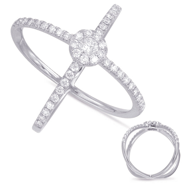 ELIE AZZI 0.68 ctw. WHITE GOLD DIAMOND FASHION RING D4553WG