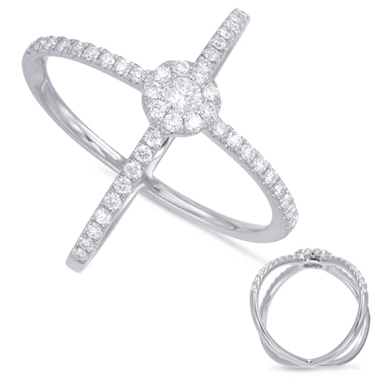 ELIE AZZI 0.68 ctw. WHITE GOLD DIAMOND FASHION RING D4553WG