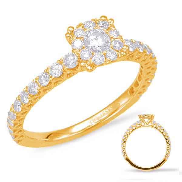 ELIE AZZI 0.69 ctw. YELLOW GOLD DIAMOND FASHION RING D4555YG