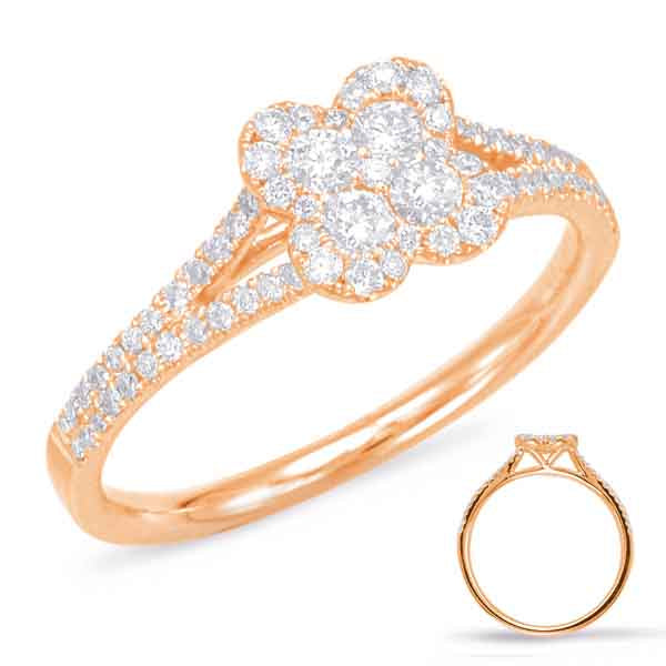 ELIE AZZI 0.44 ctw. ROSE GOLD DIAMOND FASHION RING D4556RG