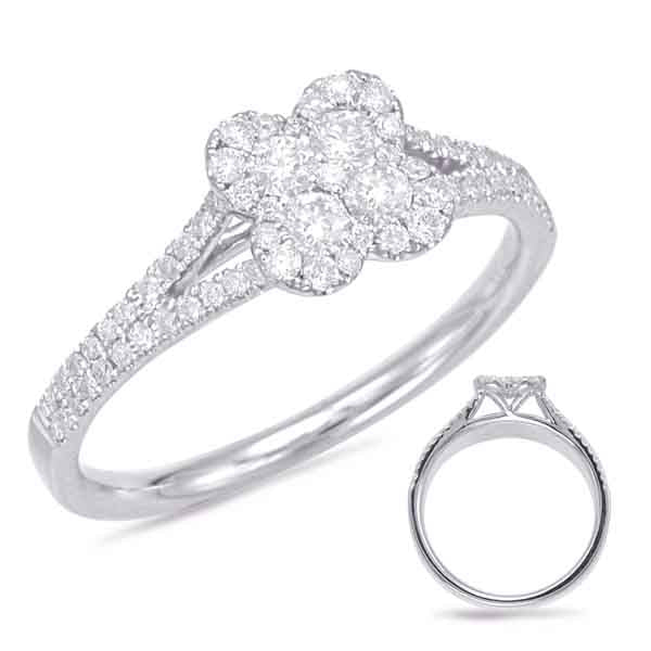 ELIE AZZI 0.44 ctw. WHITE GOLD DIAMOND FASHION RING D4556WG