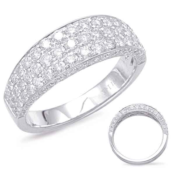 ELIE AZZI 1.46 ctw. WHITE GOLD PAVE DIAMOND BAND D4558WG