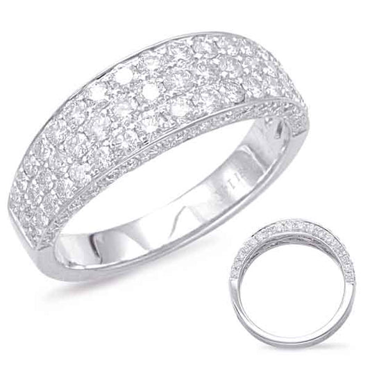 ELIE AZZI 1.46 ctw. WHITE GOLD PAVE DIAMOND BAND D4558WG