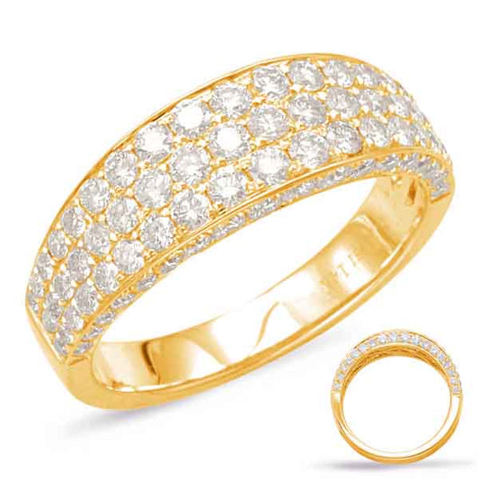 ELIE AZZI 1.46 ctw. YELLOW GOLD PAVE DIAMOND BAND D4558YG