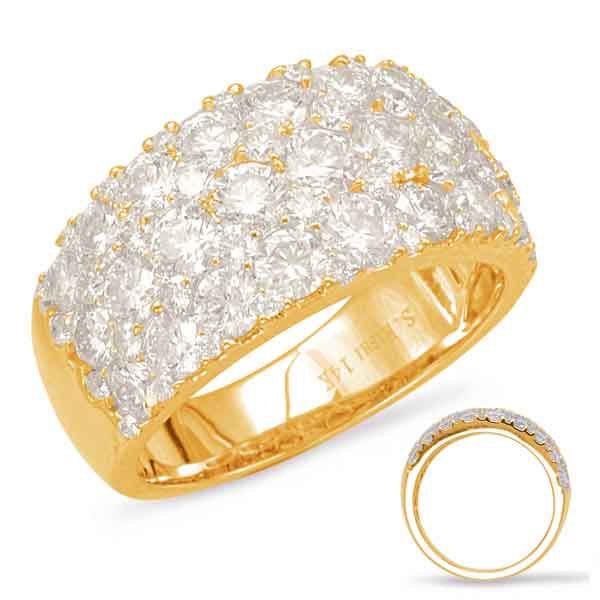 ELIE AZZI 3.32 ctw. YELLOW GOLD DIAMOND FASHION RING D4562YG