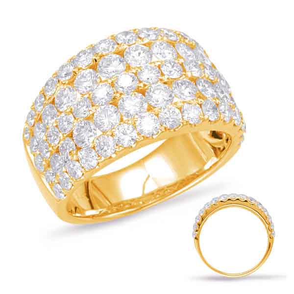 ELIE AZZI 3.09 ctw. YELLOW GOLD DIAMOND FASHION RING D4563YG