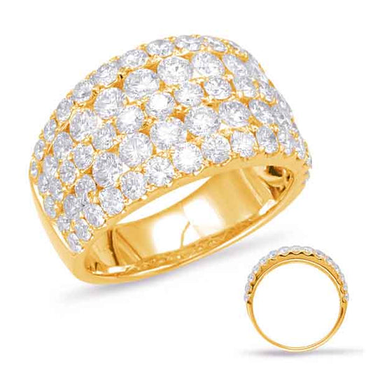 ELIE AZZI 3.09 ctw. YELLOW GOLD DIAMOND FASHION RING D4563YG