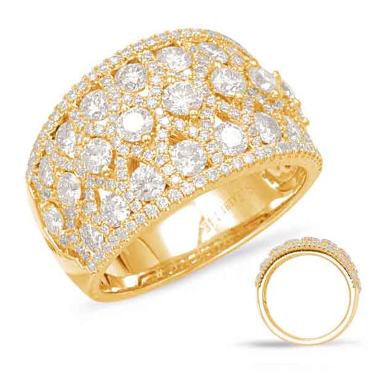 ELIE AZZI 2.14 ctw. YELLOW GOLD DIAMOND FASHION RING D4564YG