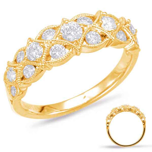 ELIE AZZI 0.81 ctw. YELLOW GOLD DIAMOND FASHION RING D4566YG