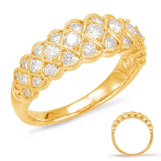 ELIE AZZI 0.86 ctw. YELLOW GOLD DIAMOND FASHION RING D4567YG