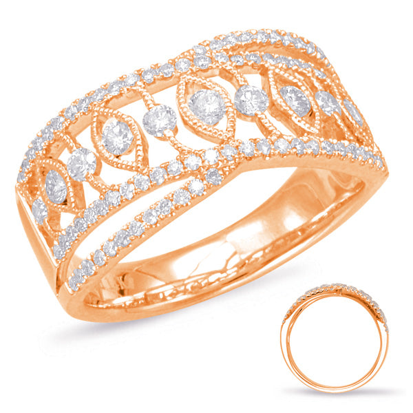 ELIE AZZI 0.62 ctw. ROSE GOLD DIAMOND FASHION RING D4568RG