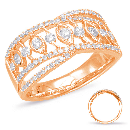 ELIE AZZI 0.62 ctw. ROSE GOLD DIAMOND FASHION RING D4568RG