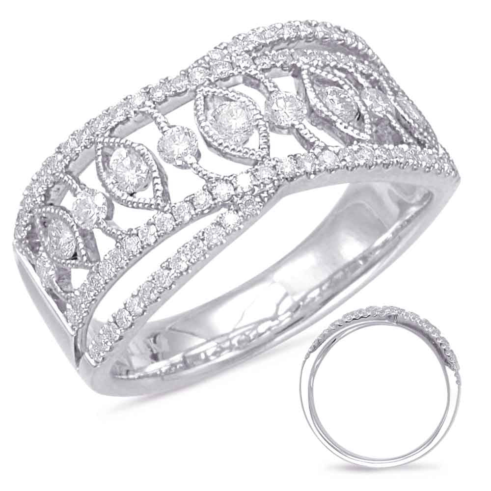 ELIE AZZI 0.62 ctw. WHITE GOLD DIAMOND FASHION RING D4568WG