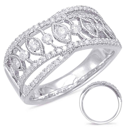 ELIE AZZI 0.62 ctw. WHITE GOLD DIAMOND FASHION RING D4568WG