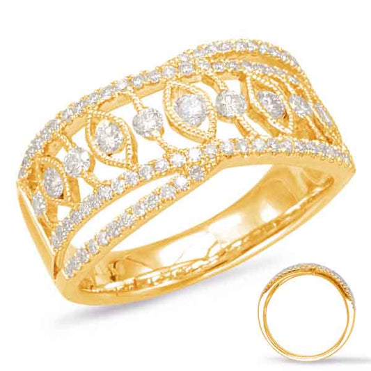 ELIE AZZI 0.62 ctw. YELLOW GOLD DIAMOND FASHION RING D4568YG