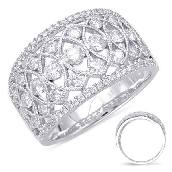 ELIE AZZI 0.99 ctw. WHITE GOLD DIAMOND FASHION RING D4570WG