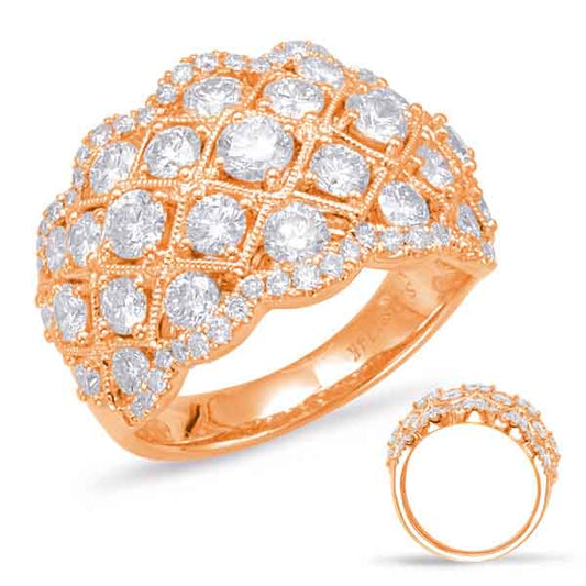 ELIE AZZI 2.48 ctw. ROSE GOLD DIAMOND FASHION RING D4571RG