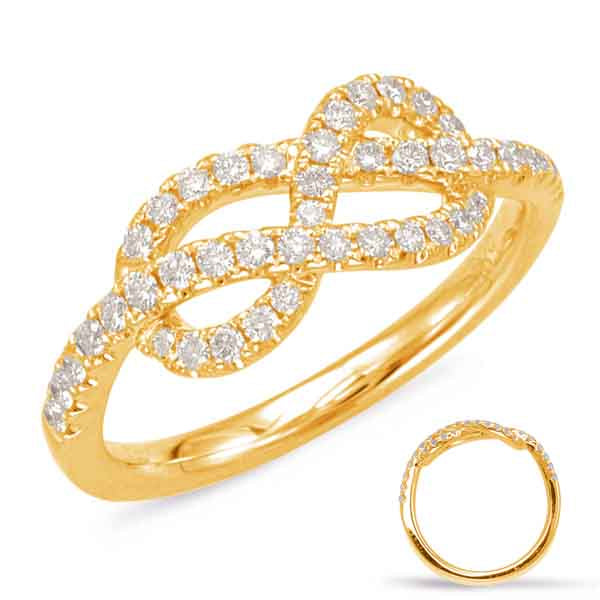 ELIE AZZI 0.36 ctw. YELLOW GOLD DIAMOND FASHION RING D4573YG