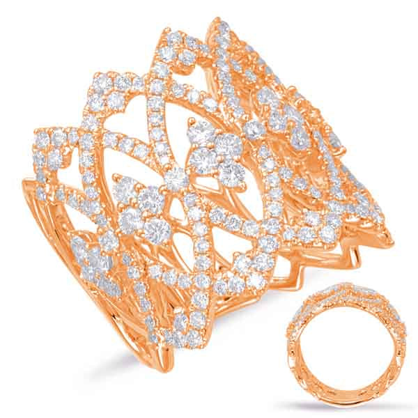 ELIE AZZI 1.74 ctw. ROSE GOLD DIAMOND FASHION RING D4574RG