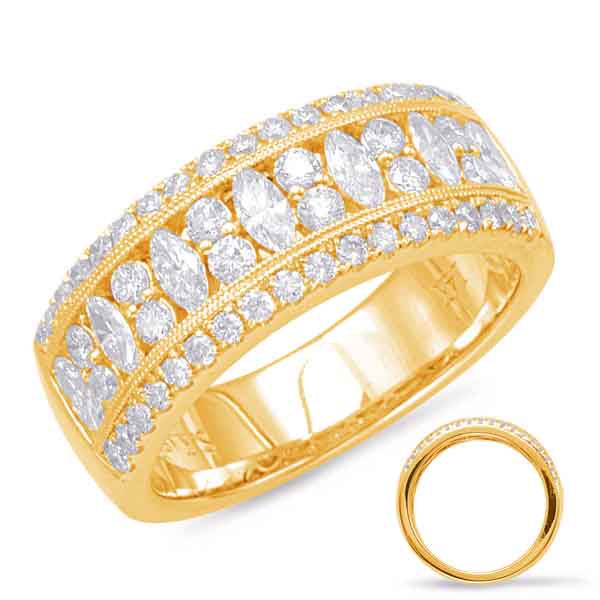 ELIE AZZI 1.00 ctw. YELLOW GOLD DIAMOND FASHION RING D4576YG