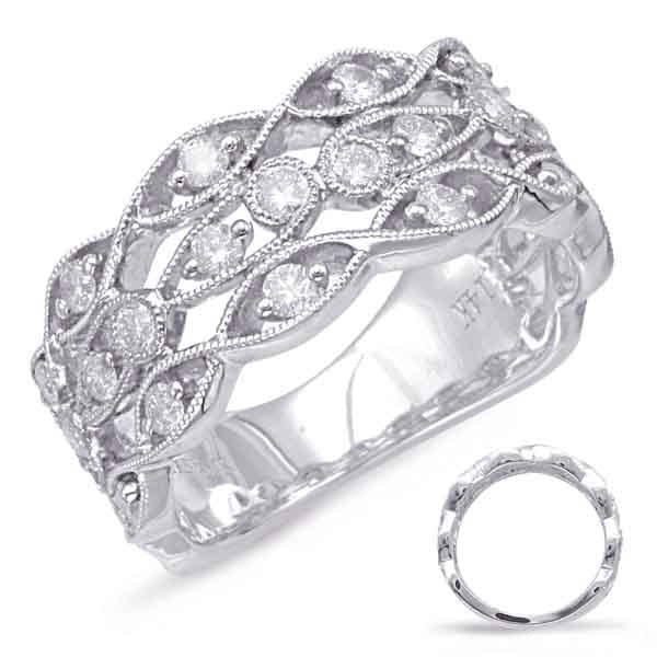 ELIE AZZI 0.66 ctw. WHITE GOLD DIAMOND FASHION RING D4578WG