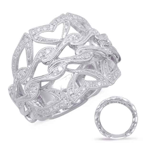 ELIE AZZI 0.32 ctw. WHITE GOLD DIAMOND FASHION RING D4579WG