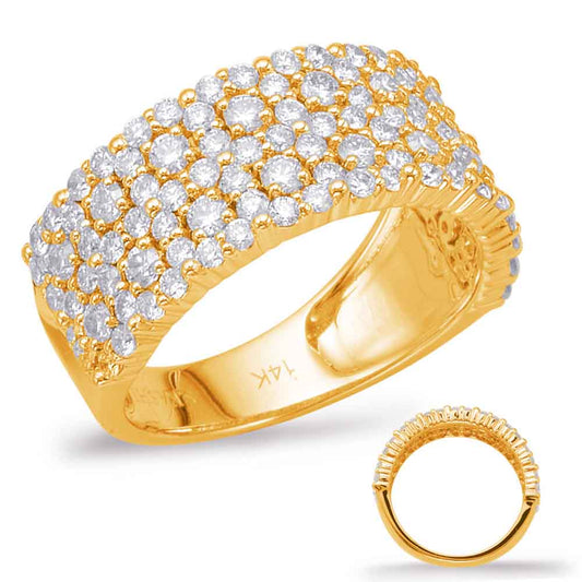 ELIE AZZI 1.46 ctw. YELLOW GOLD DIAMOND FASHION RING D4588YG