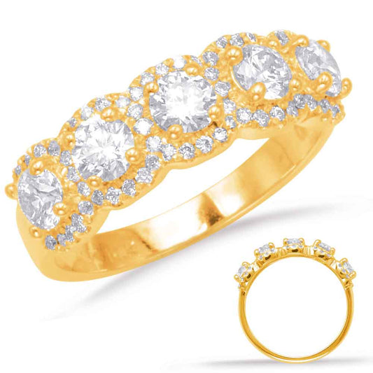 ELIE AZZI 1.31 ctw. YELLOW GOLD DIAMOND FASHION RING D4593YG