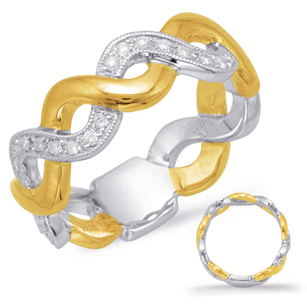 ELIE AZZI 0.27 ctw. YELLOW & WHITE GOLD DIAMOND FASHION RING D4595YW
