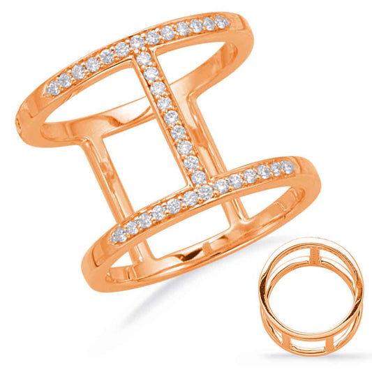 ELIE AZZI 0.24 ctw. ROSE GOLD DIAMOND FASHION RING D4596RG