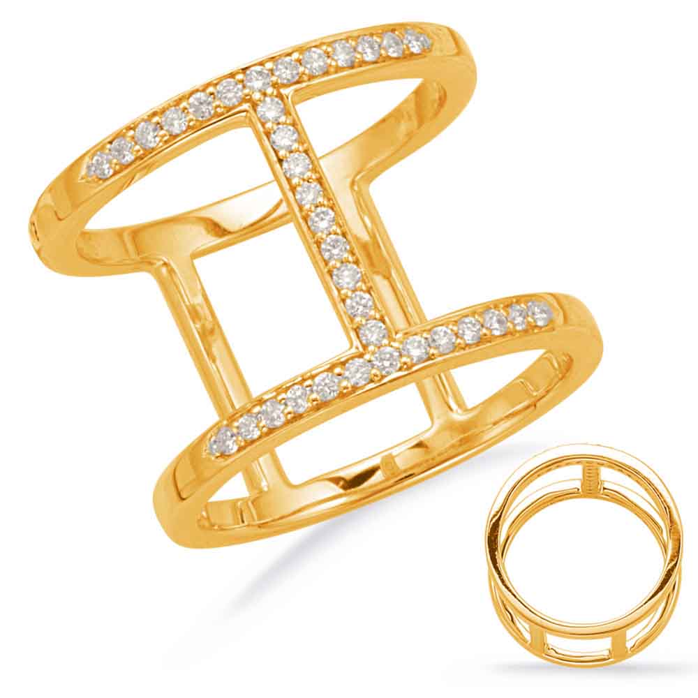 ELIE AZZI 0.24 ctw. YELLOW GOLD DIAMOND FASHION RING D4596YG