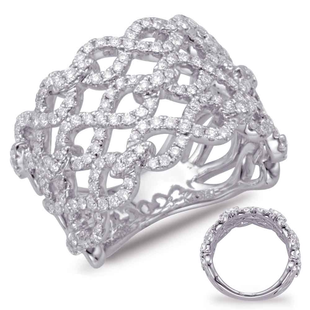 ELIE AZZI 1.00 ctw. WHITE GOLD DIAMOND FASHION RING D4598WG