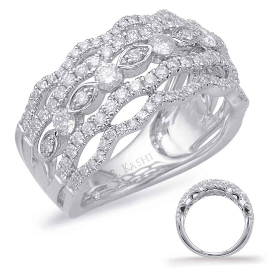 ELIE AZZI 1.08 ctw. WHITE GOLD DIAMOND FASHION RING D4599WG