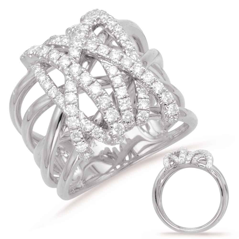 ELIE AZZI 0.81 ctw. WHITE GOLD DIAMOND FASHION RING D4601WG