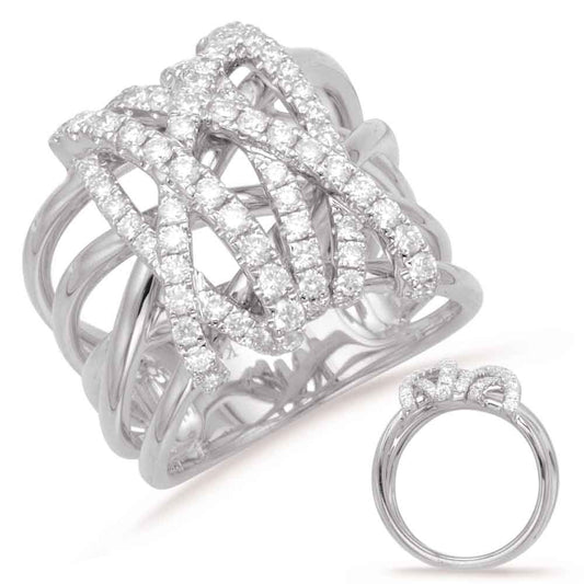 ELIE AZZI 0.81 ctw. WHITE GOLD DIAMOND FASHION RING D4601WG