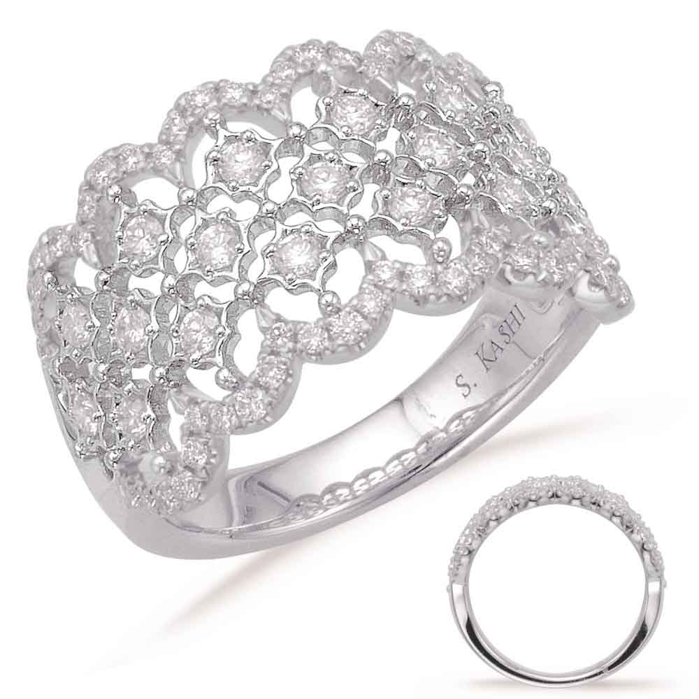 ELIE AZZI 0.72 ctw. WHITE GOLD DIAMOND FASHION RING D4602WG