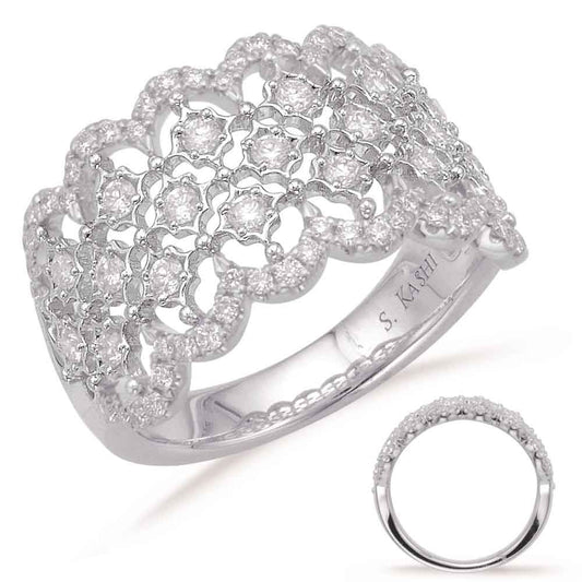 ELIE AZZI 0.72 ctw. WHITE GOLD DIAMOND FASHION RING D4602WG