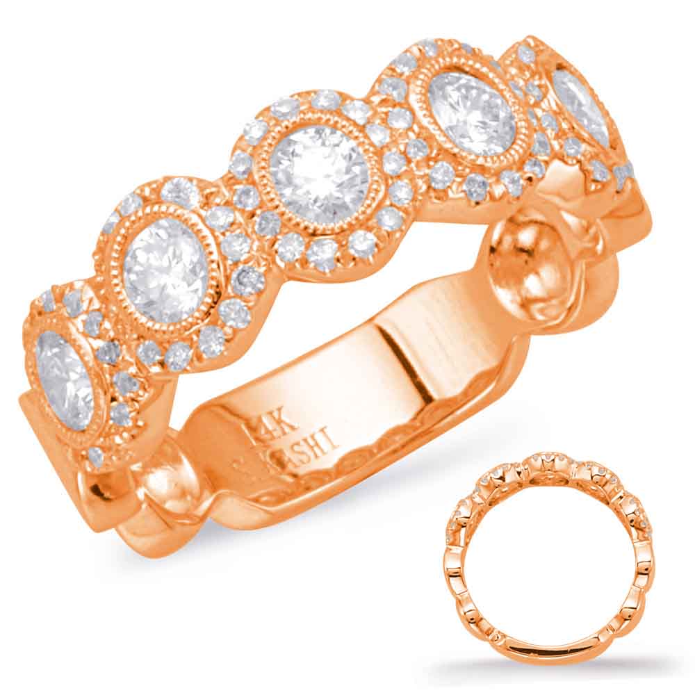 ELIE AZZI 0.84 ctw. ROSE GOLD DIAMOND FASHION RING D4603RG