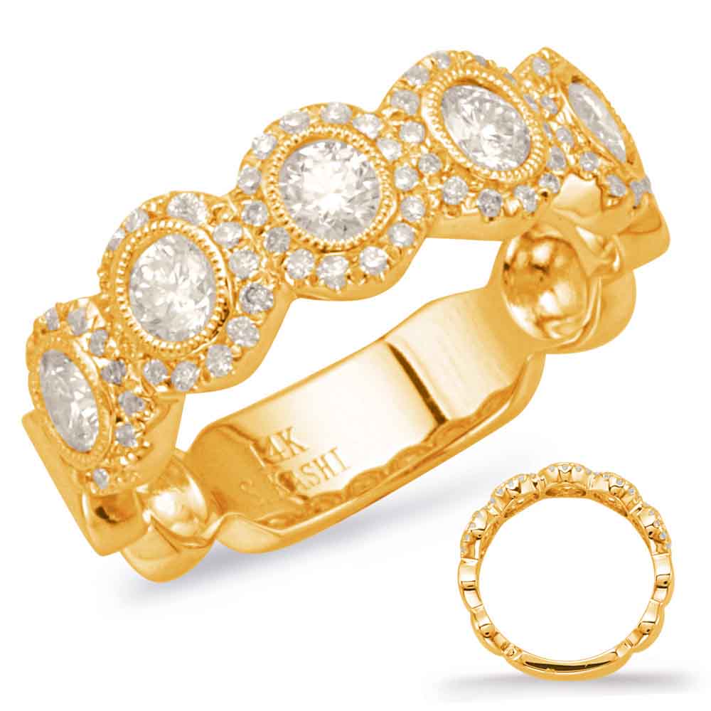 ELIE AZZI 0.84 ctw. YELLOW GOLD DIAMOND FASHION RING D4603YG