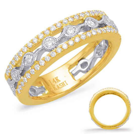 ELIE AZZI 0.45 ctw. YELLOW & WHITE DIAMOND FASHION RING D4604YW