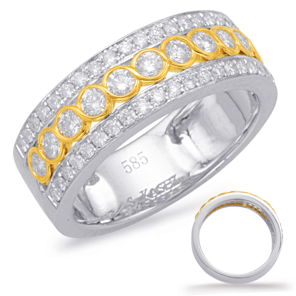 ELIE AZZI 0.75 ctw. YELLOW & WHITE DIAMOND FASHION RING D4605YW