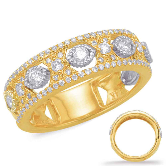 ELIE AZZI 0.54 ctw. YELLOW & WHITE DIAMOND FASHION RING D4606YW